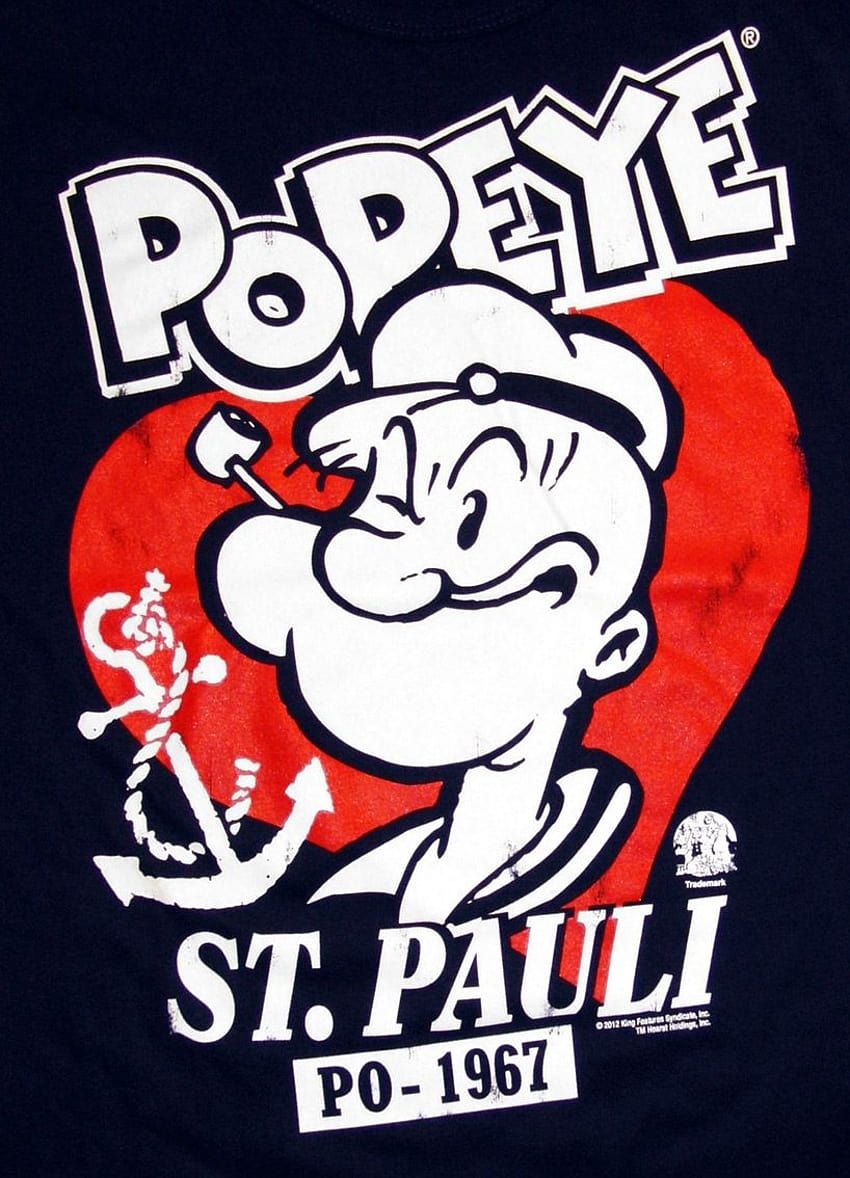 Popeye, FC St. Pauli, Anker, Comic, Fanartikel, Hintergrundbild für iPad und Tablet