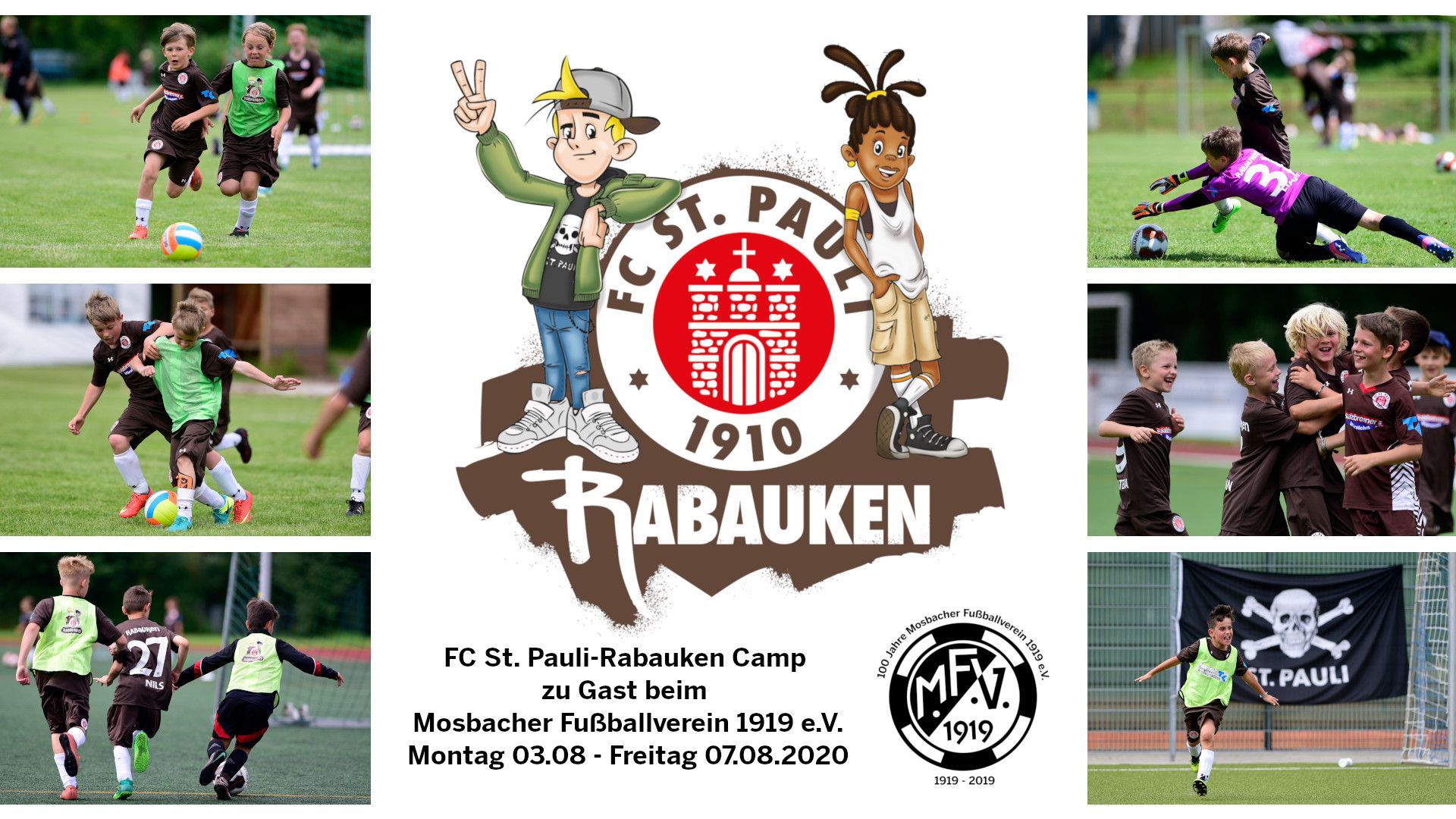 FC St. Pauli, Rabauken, Fußballcamp, Kinder, Plakat, 1920x1080, Full-HD-Hintergrundbild für PC