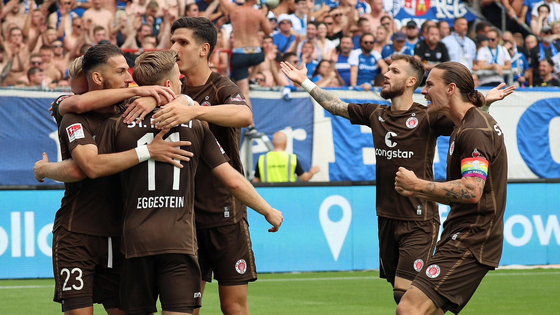 Johannes Eggestein, FC St. Pauli, Torjubel, Spieler, Mannschaft, 1920x1080, Desktop-Hintergrund