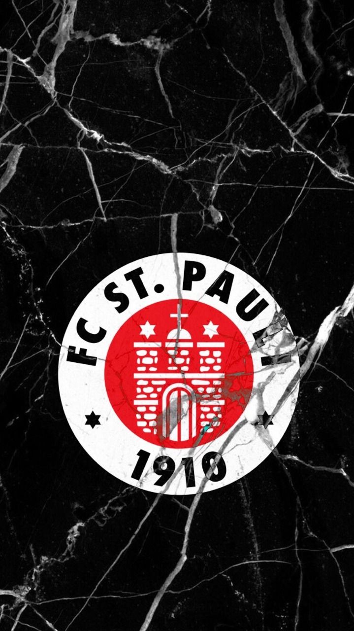 FC St. Pauli, Logo, Marmor, Schwarz, Hintergrundbild für iPhone und Android
