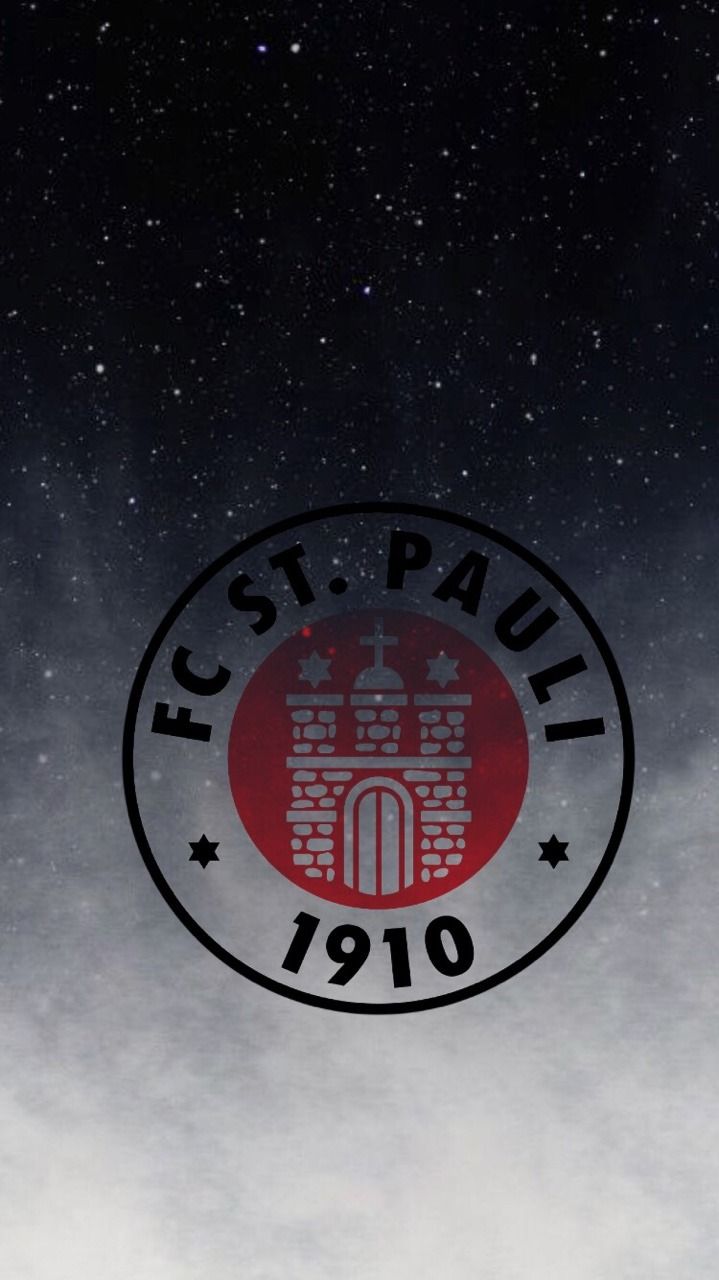 FC St. Pauli, Logo, Sternenhimmel, Nebel, Minimalismus, Hintergrundbild für iPhone und Android