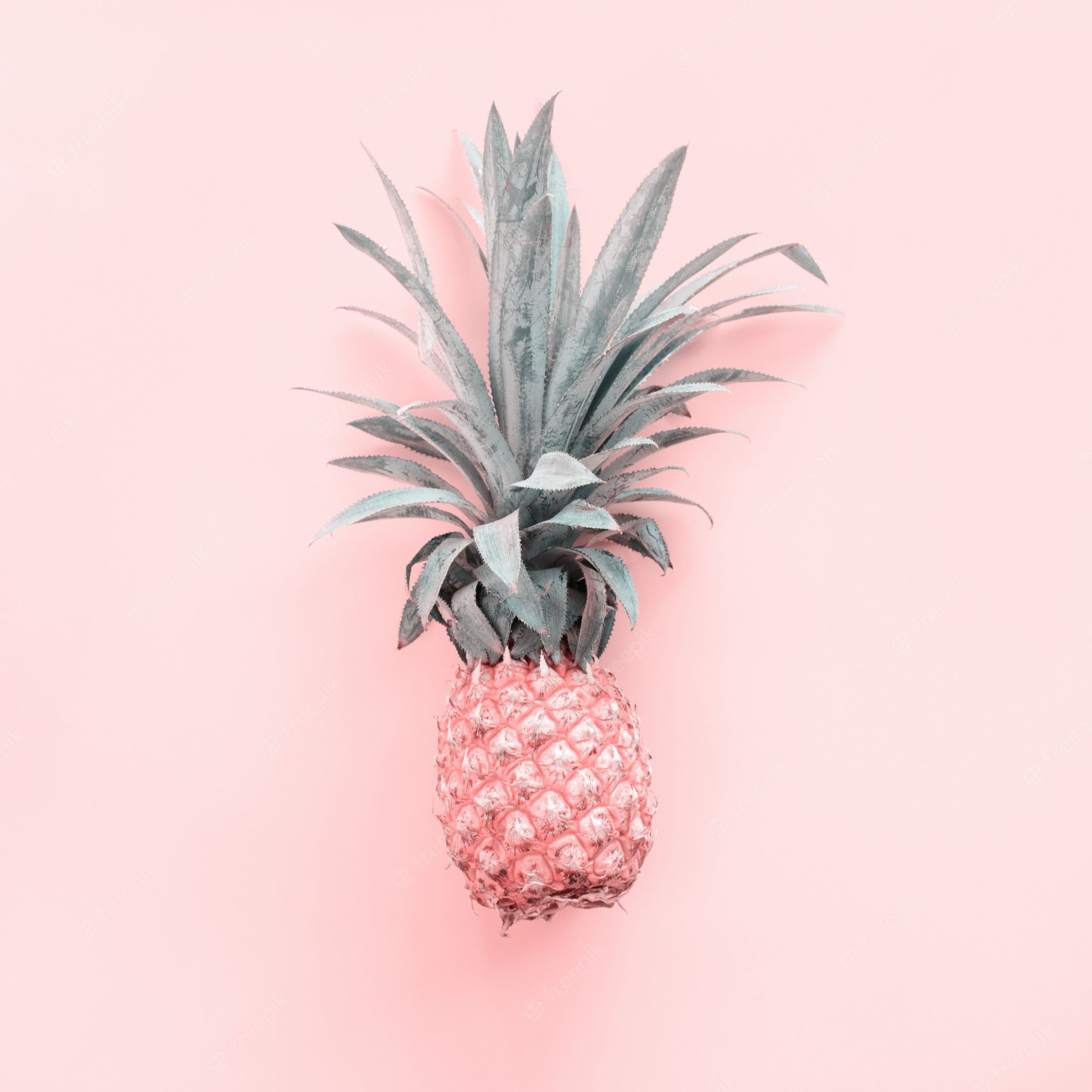 Ananas, Rosa Hintergrund, Pastell, Minimalistisch, Full HD Wallpaper