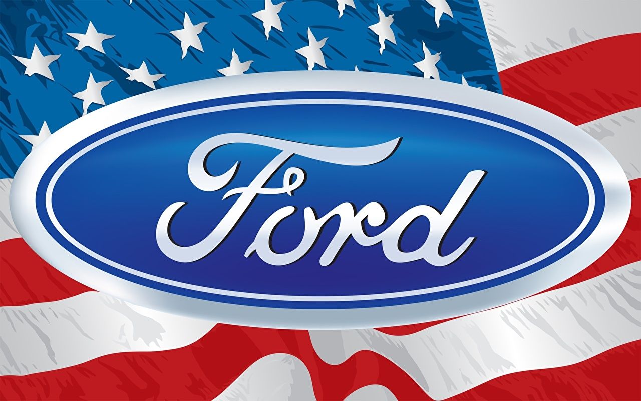 Ford, Logo, US-Flagge, Ford-Oval, Sterne und Streifen, HD, Hintergrundbild für den PC