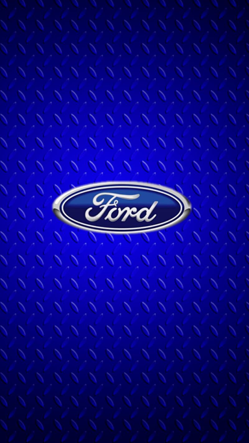 Ford, Logo, Blaues Muster, Hochformat, HD, Sperrbildschirm fürs iPhone