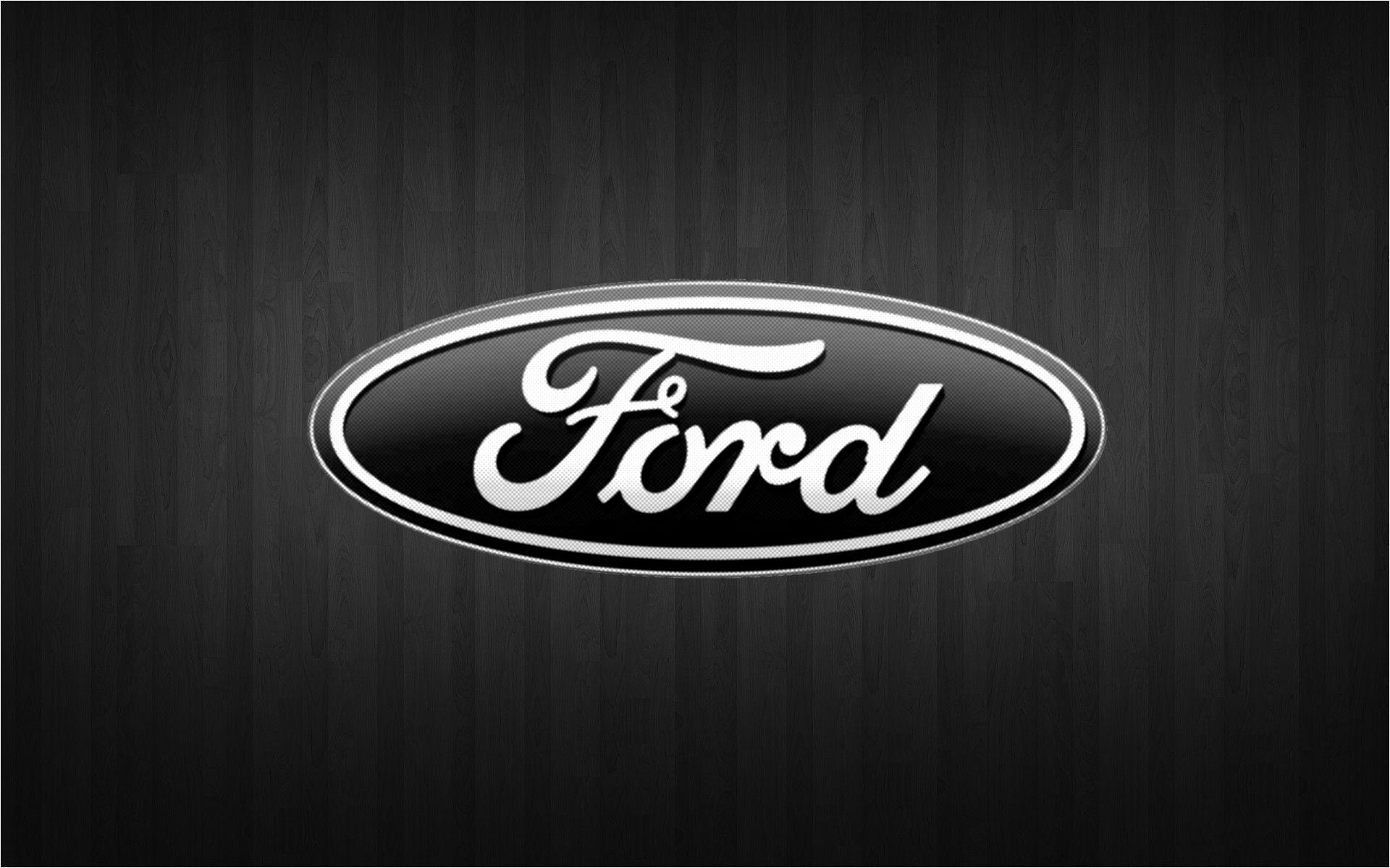 Ford, Logo, Schwarz-Silber, Dunkler Hintergrund, Full HD Wallpaper