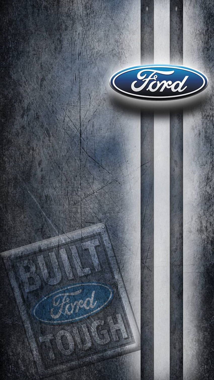 Ford, Built Ford Tough, Logo, Metall, Hochformat, HD, Hintergrundbild fürs Handy