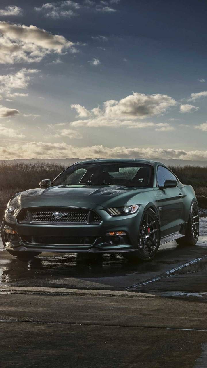 Ford Mustang, Grau, Wolken, Hochformat, HD, Sperrbildschirm fürs iPhone