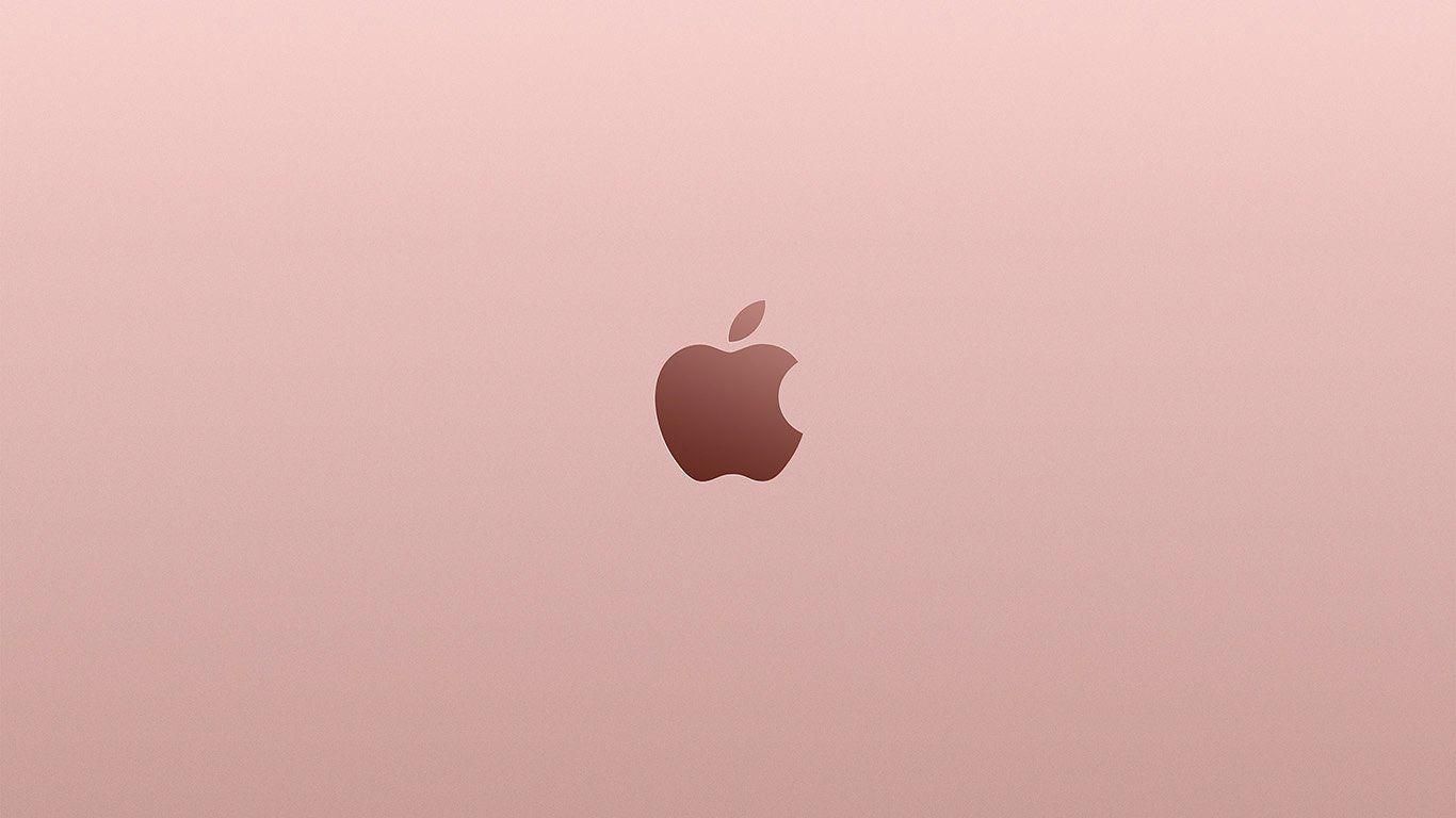 Apple-Logo, Roségold, Minimalistisch, Altrosa, HD, Hintergrundbild für den PC