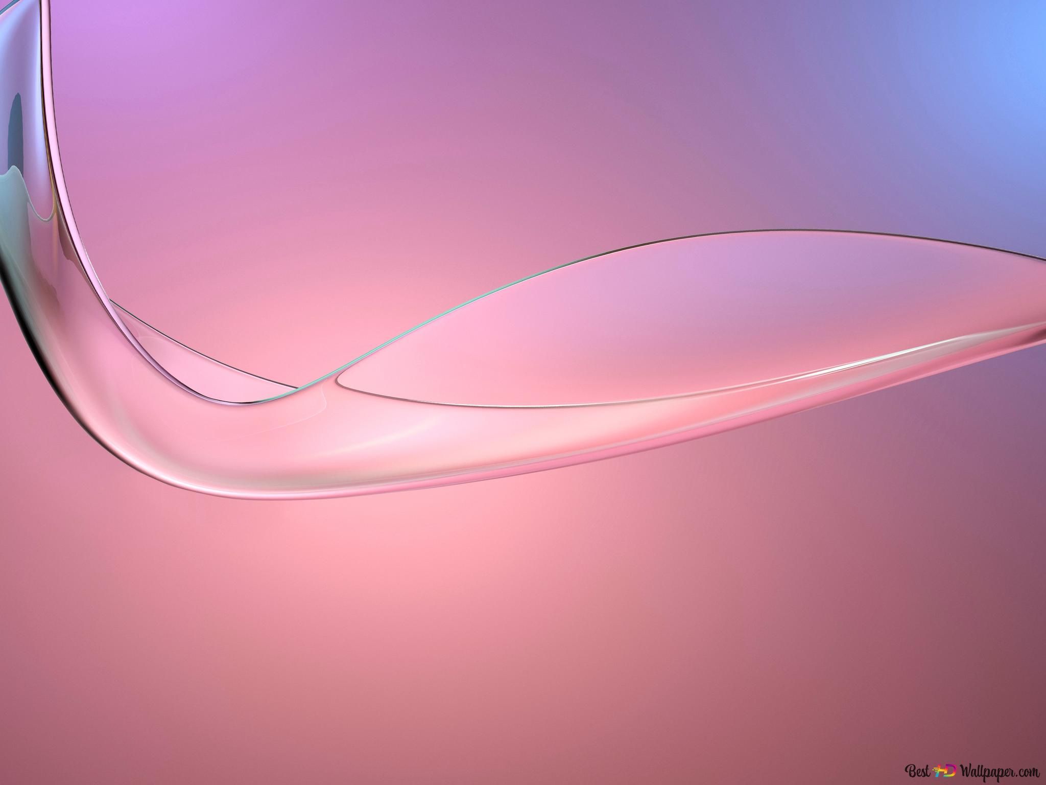 Abstrakt, Glaswelle, Rosa, Lila, Hintergrundbild für iPad und Tablet
