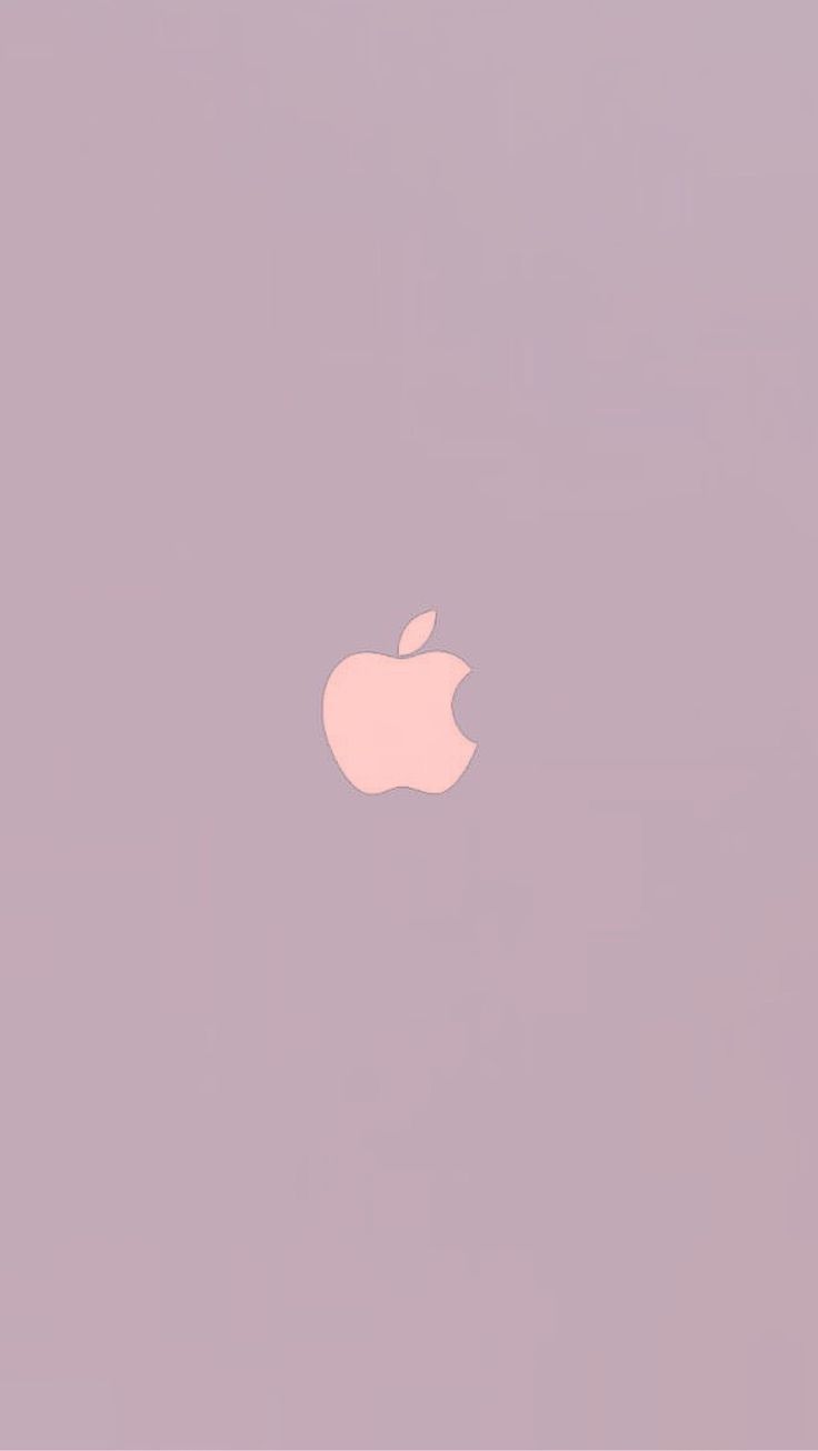 Apple-Logo, Mauve, Minimalistisch, Altrosa, Hintergrundbild für iPhone und Android
