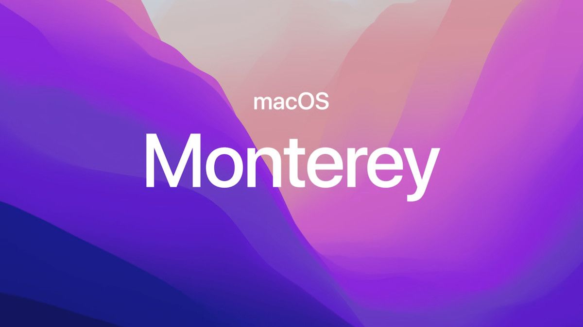 macOS Monterey, Apple, Logo, Lila, Abstrakt, Hintergrundbild