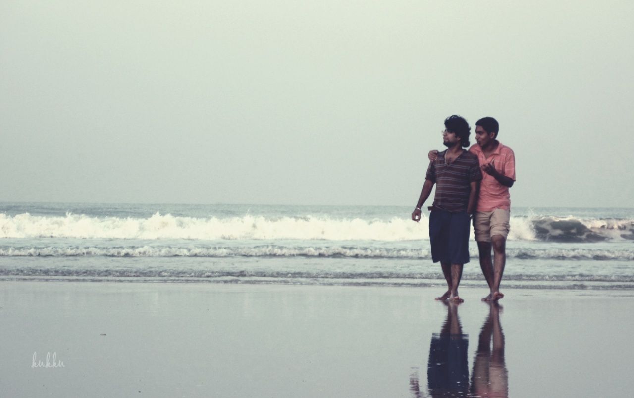 Freunde, Strand, Meer, Spaziergang, Wellen, HD, Desktop-Hintergrund für Windows
