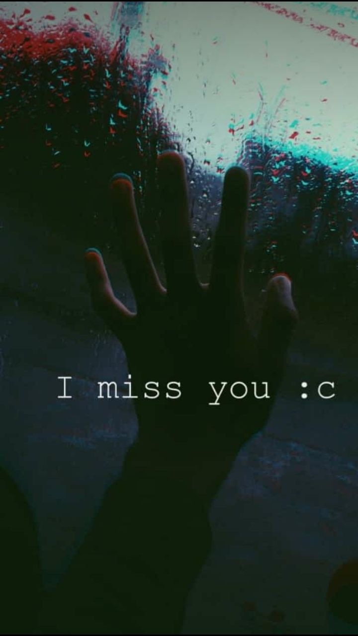 I miss you, Hand, Regentropfen, Fenster, Traurig, HD, Sperrbildschirm fürs iPhone