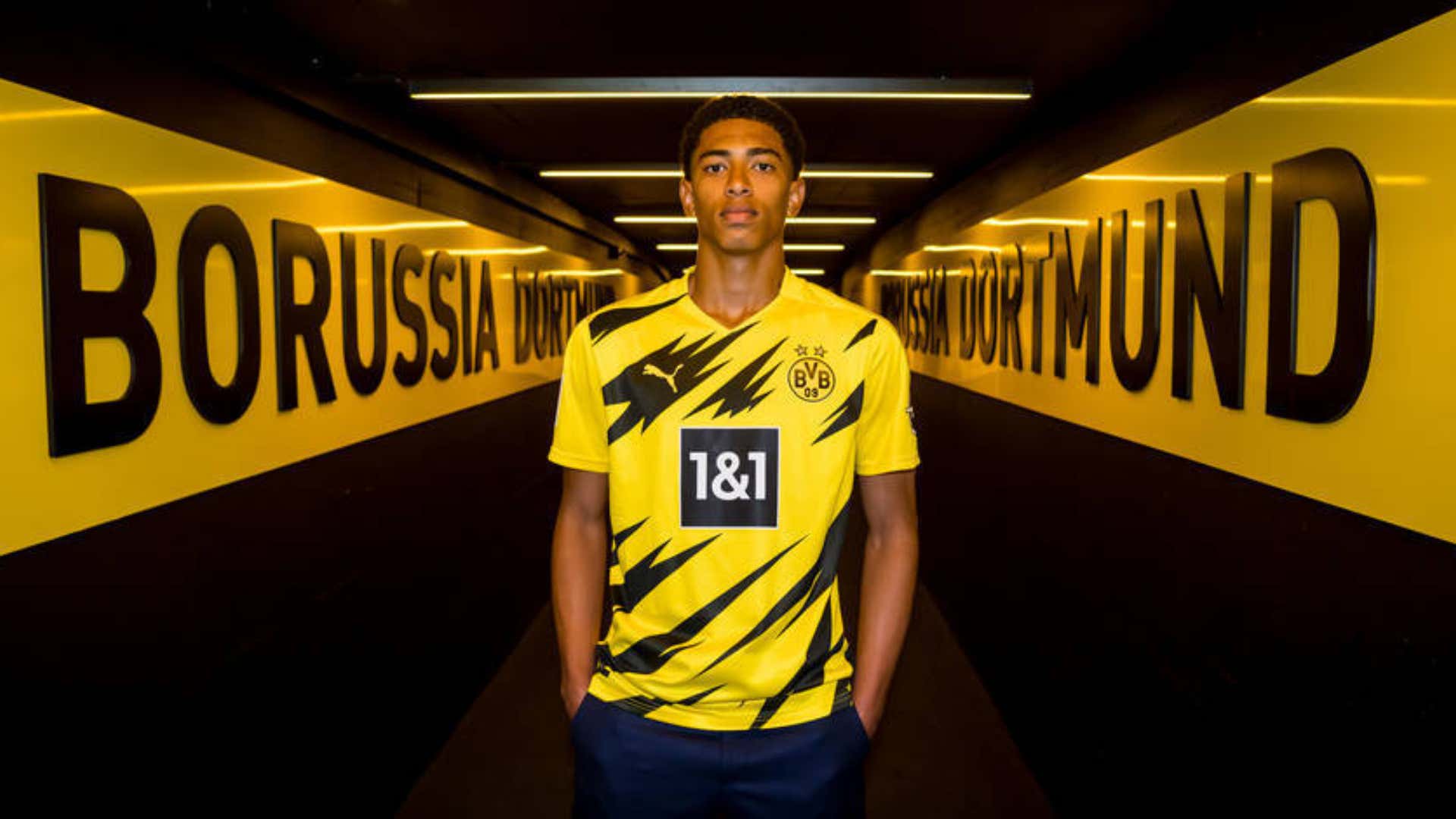 Jude Bellingham, Borussia Dortmund, Spielertunnel, Trikot, Schriftzug, 1920x1080, Desktop-Hintergrund