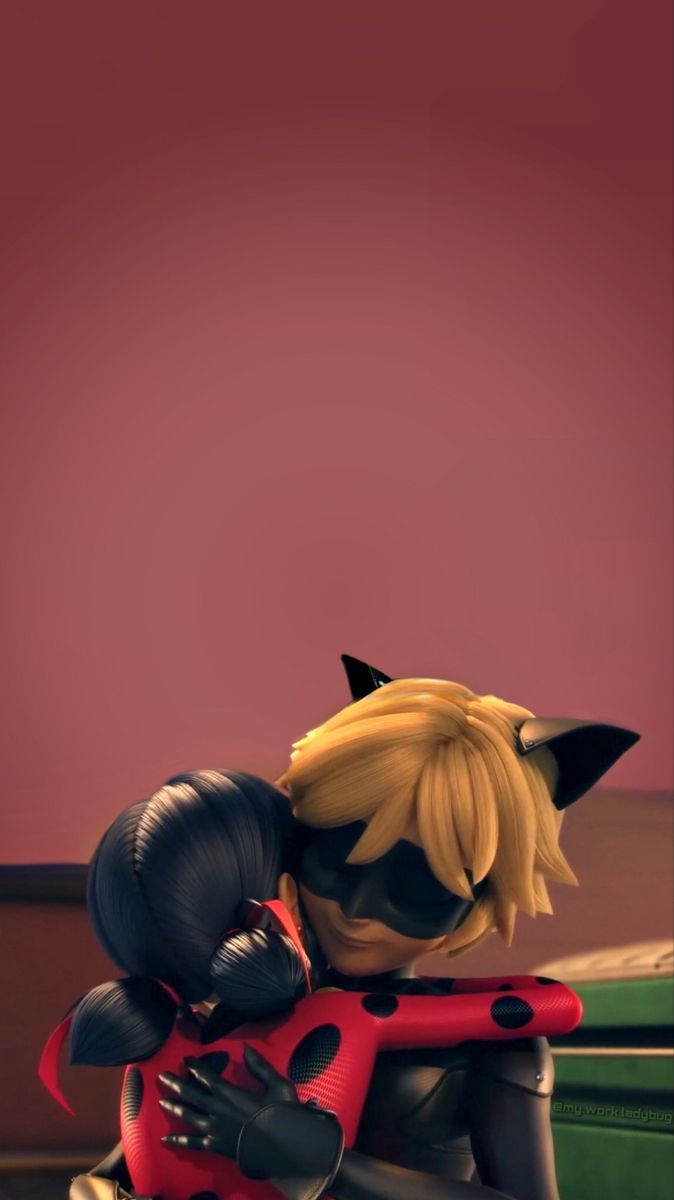 Ladybug, Cat Noir, Miraculous, Animation, Superhelden, Rot, Android-Hintergrundbild