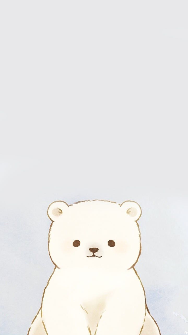 Eisbär, Kuscheltier, Illustration, Weiß, Niedlich, HD, Handy-Hintergrund im Hochformat