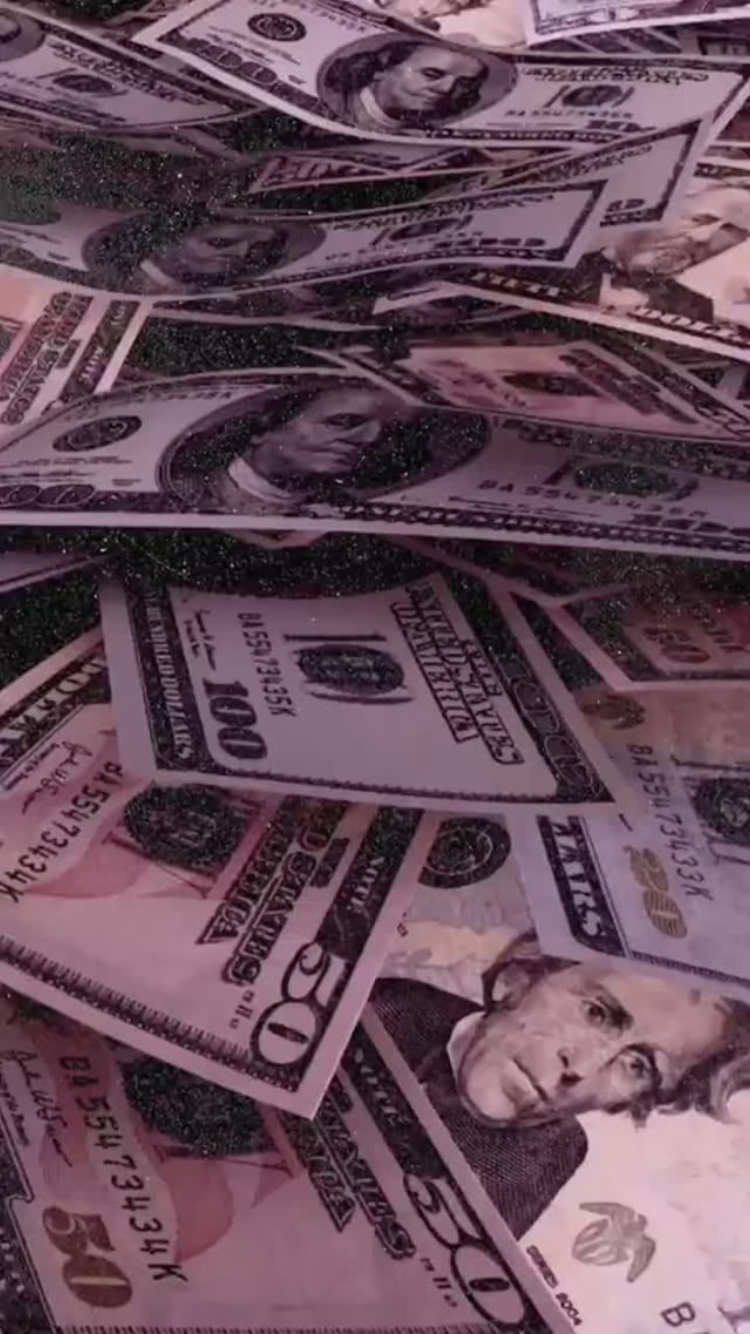 US-Dollar, Banknoten, Rosa Ton, Geldhaufen, HD, Sperrbildschirm fürs iPhone