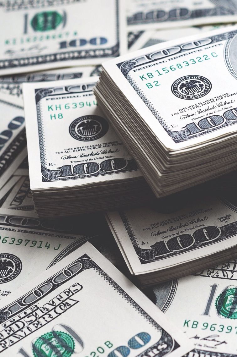 US-Dollar, Geldbündel, 100-Dollar-Scheine, Bargeld, Reichtum, Sperrbildschirm fürs iPhone