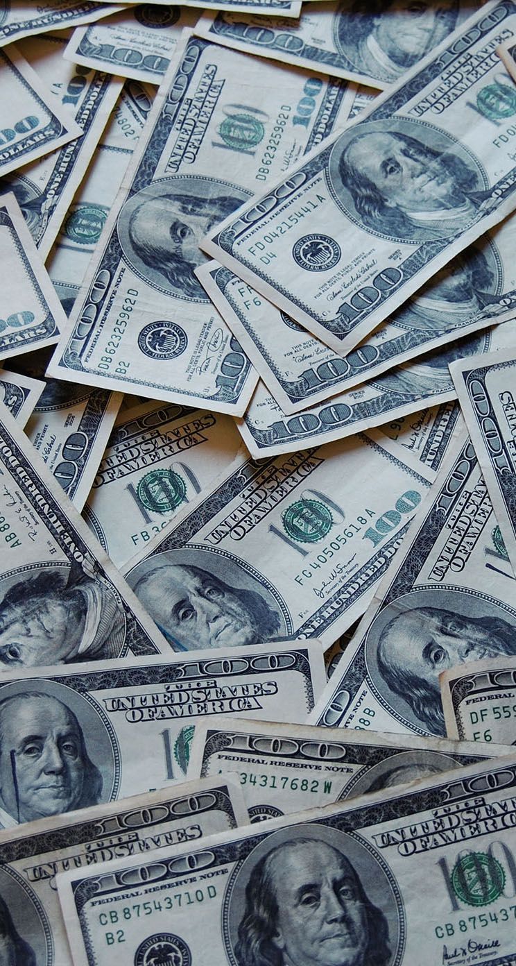US-Dollar, 100-Dollar-Scheine, Geldhaufen, Bargeld, HD, Handy-Hintergrund im Hochformat