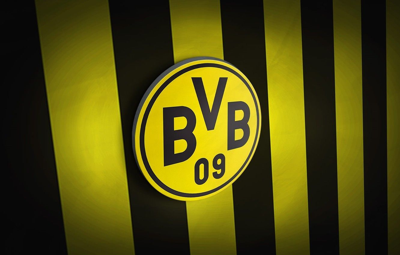 BVB-Logo, Streifen, Schwarz-gelb, Minimalismus, HD, Hintergrundbild für den PC