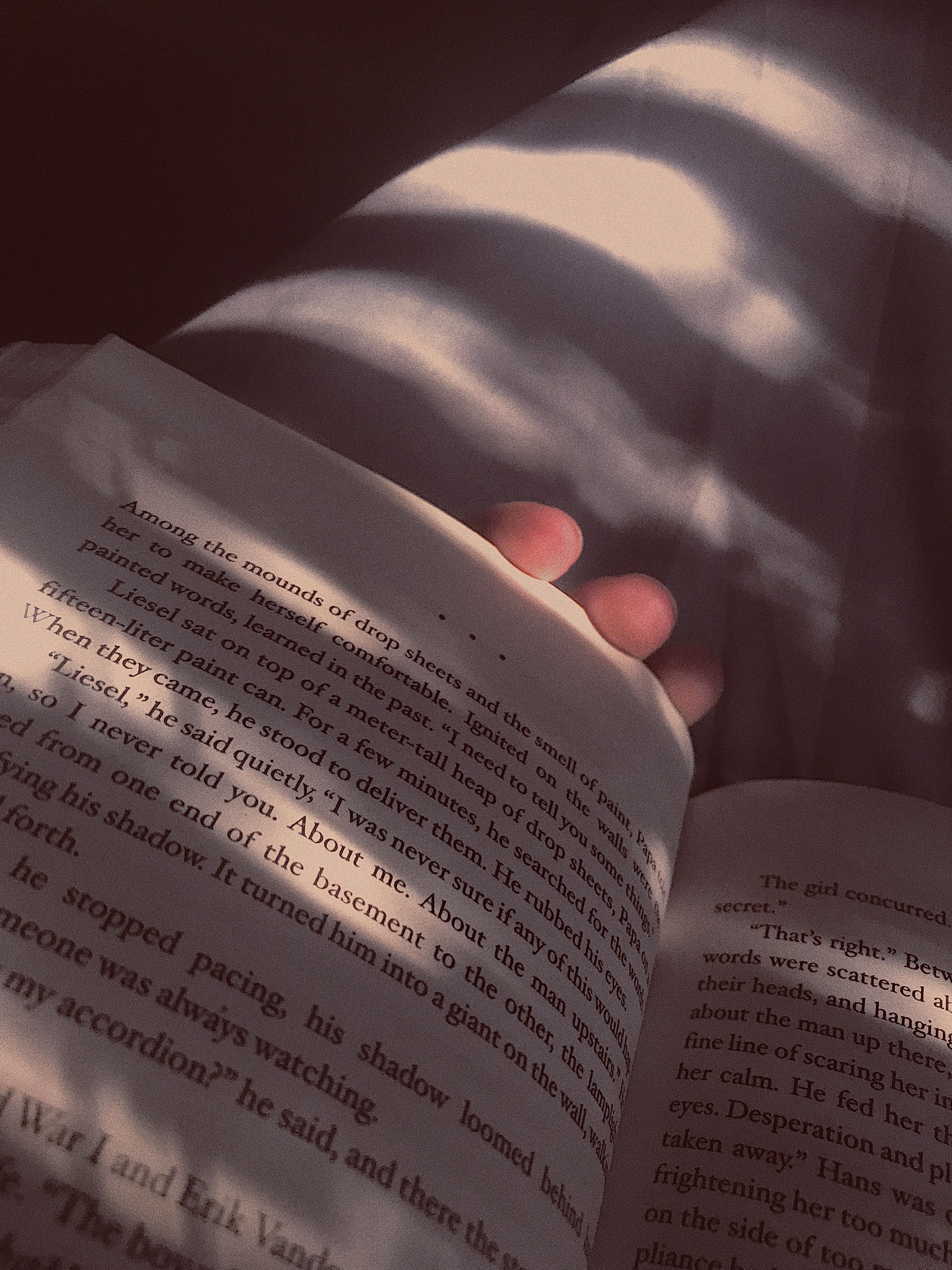 Offenes Buch, Licht und Schatten, Lesen, Dunkle Töne, Stimmungsvoll, Hintergrundbild fürs iPad