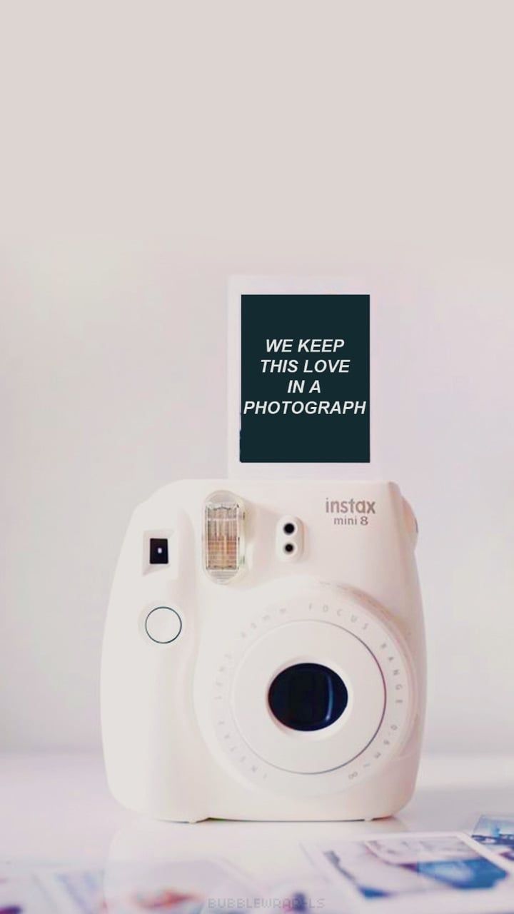Instax Mini, Sofortbildkamera, Weiß, Zitat, Minimalistisch, HD, iPhone-Hintergrundbild