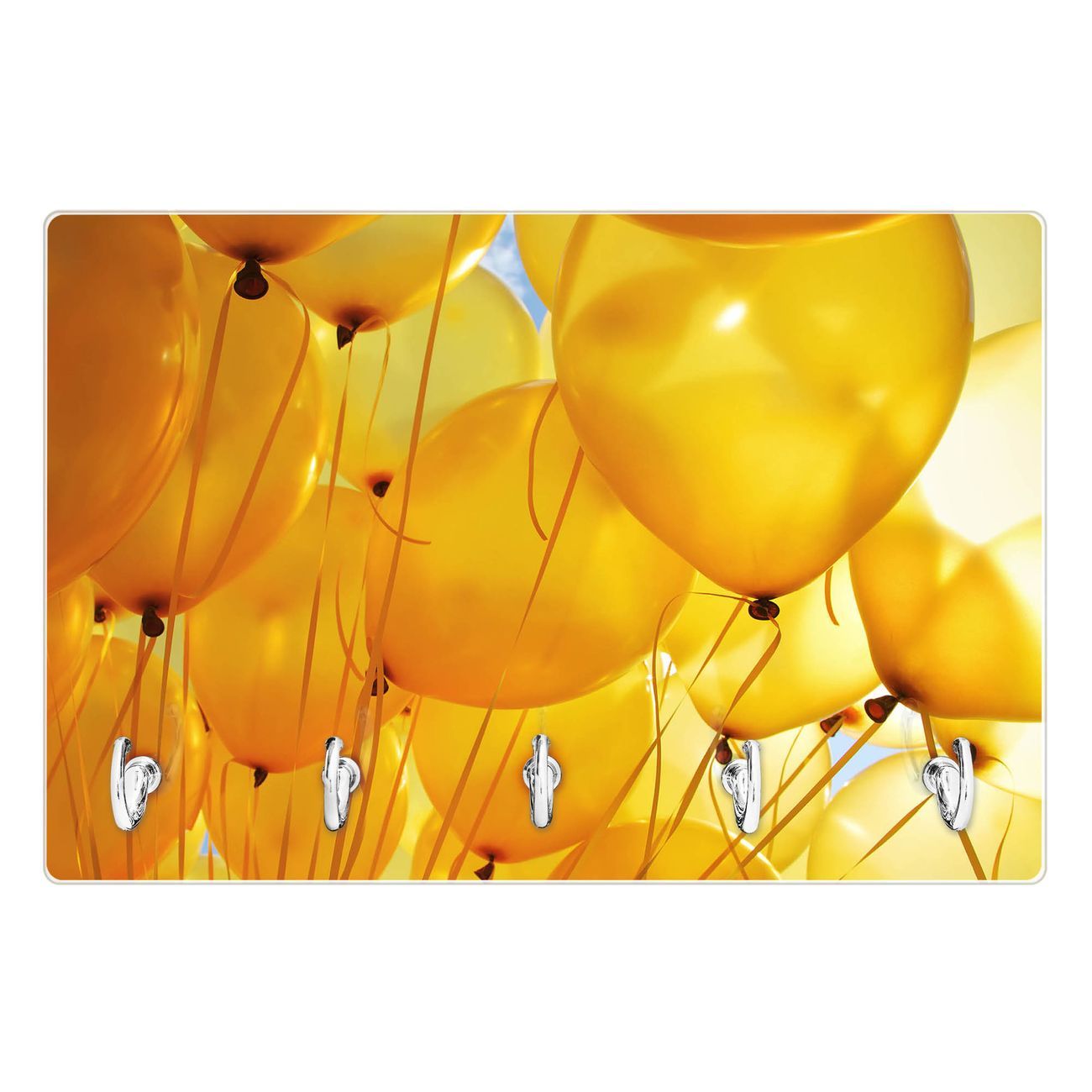 Luftballons, Gelb, Gold, Gegenlicht, HD, Hintergrundbild fürs Tablet