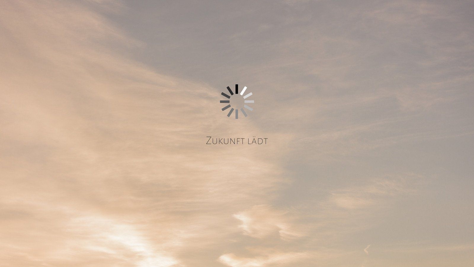 Zukunft lädt, Wolken, Ladesymbol, Beige, Minimalismus, 16:9, HD-Hintergrundbild für den Desktop