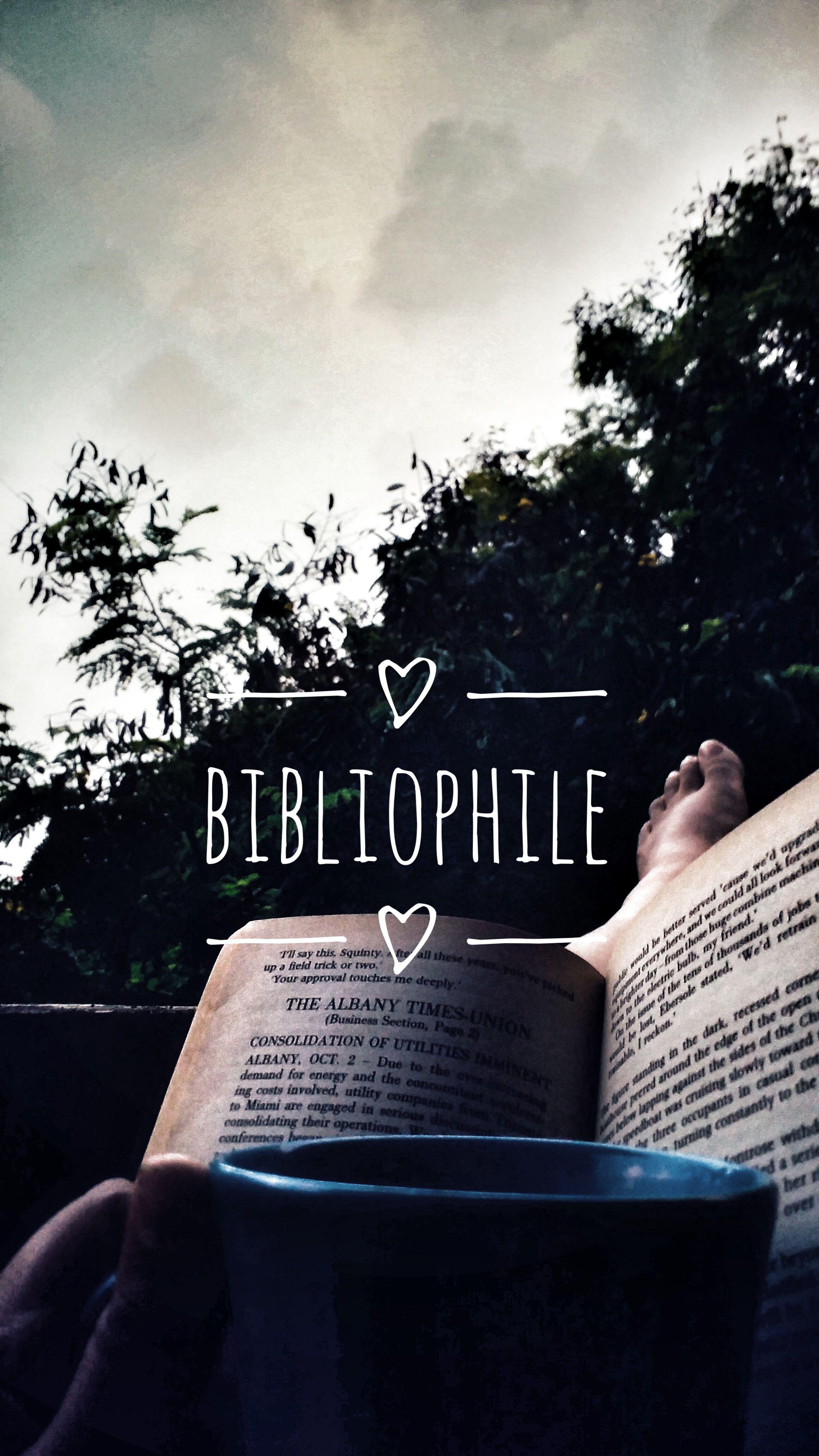 Bibliophile, Lesen, Bäume, Himmel, Text, QHD+, Handy-Hintergrund im Hochformat