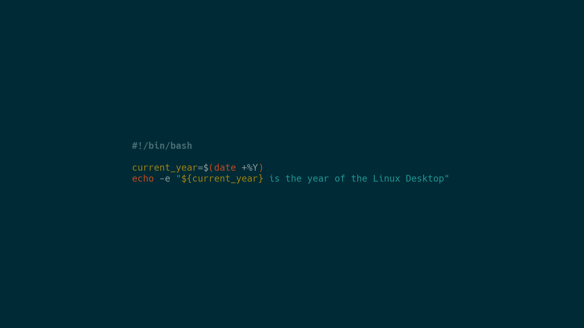 Bash, Shell-Skript, Programmcode, Linux, Terminal, Petrolblau, Minimalistisch, Full-HD-Hintergrundbild