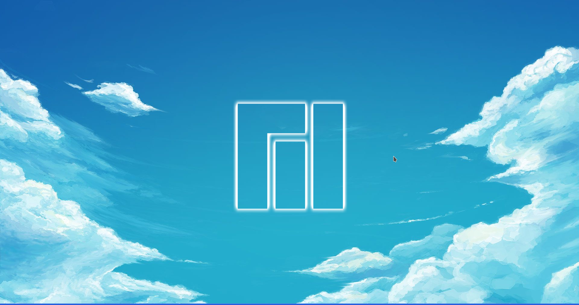 Manjaro, Logo, Wolken, Blauer Himmel, Anime-Stil, Full HD, Desktop-Hintergrund für Windows