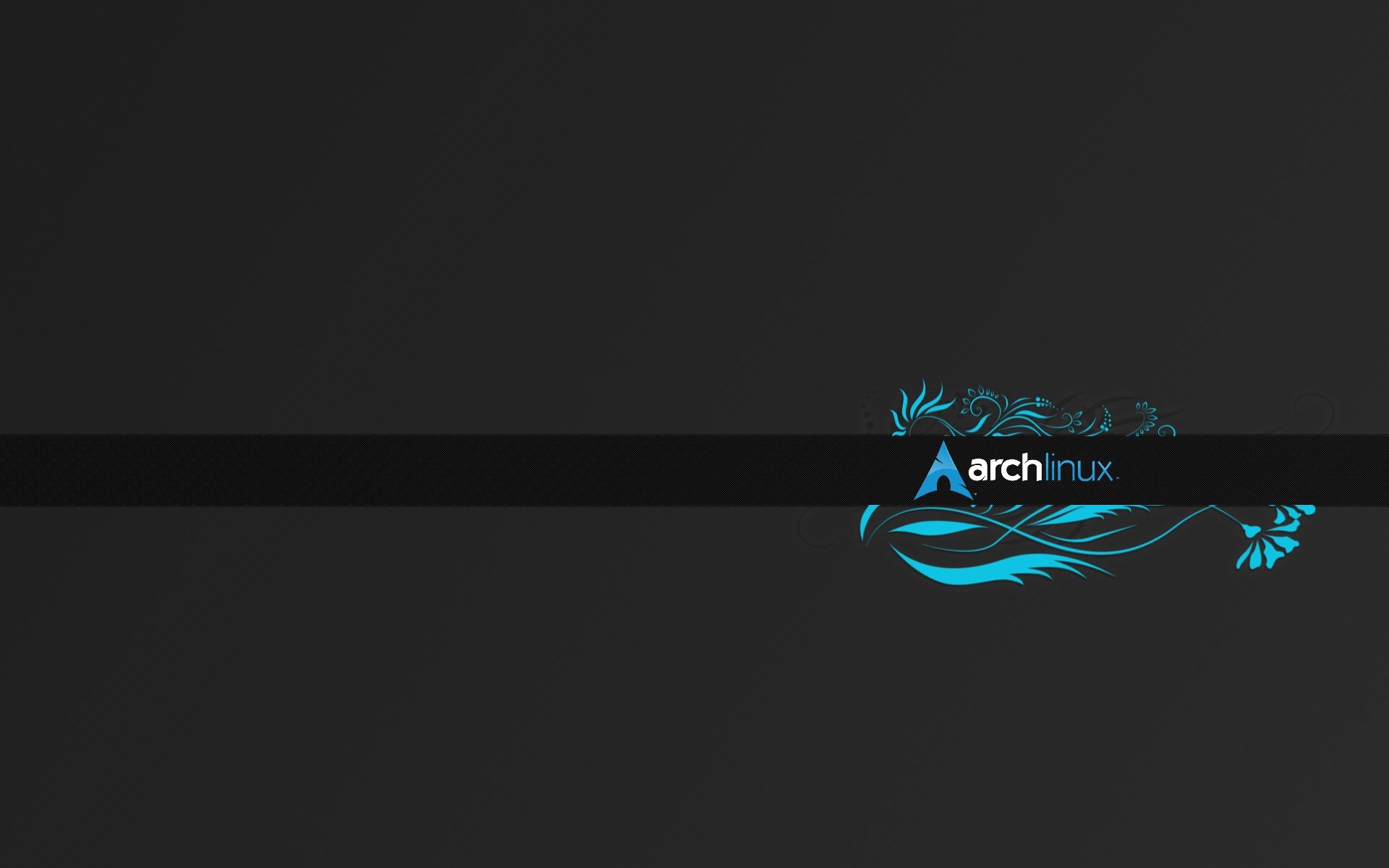 Arch Linux, Logo, Ornamente, Türkis, Dunkelgrau, 16:10, Full-HD-Hintergrundbild für den Desktop