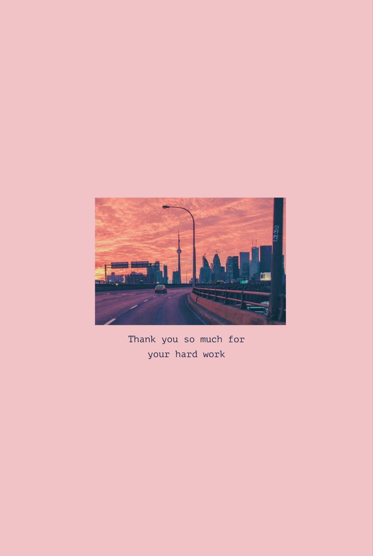 Zitat, Stadtstraße, Sonnenuntergang, Rosa Hintergrund, Polaroid-Stil, Full HD Wallpaper