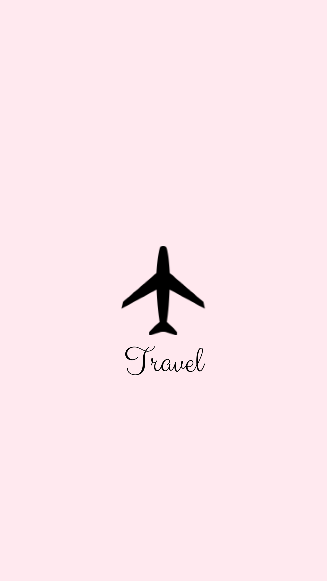 Flugzeug, Travel, Icon, Hellrosa Hintergrund, Minimalistisch, Sperrbildschirm fürs iPhone