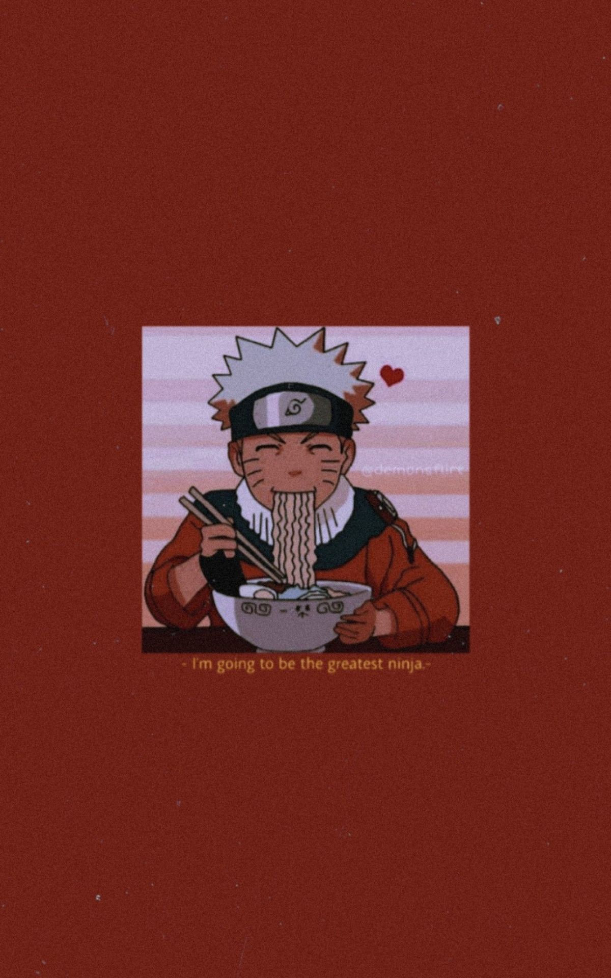 Naruto Uzumaki, Naruto, Ramen, Anime, Weinroter Hintergrund, Sperrbildschirm fürs iPhone