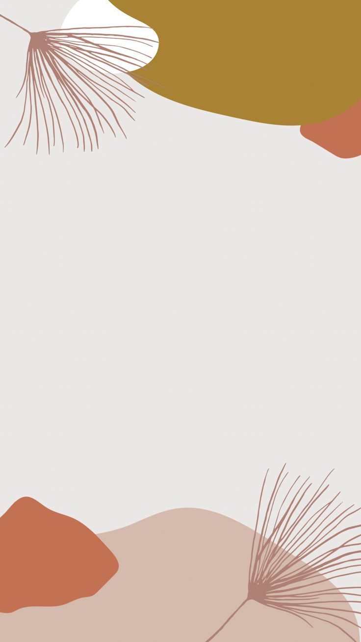 Abstrakte Formen, Boho, Löwenzahn, Erdtöne, Minimalistisch, HD, Handy-Hintergrund