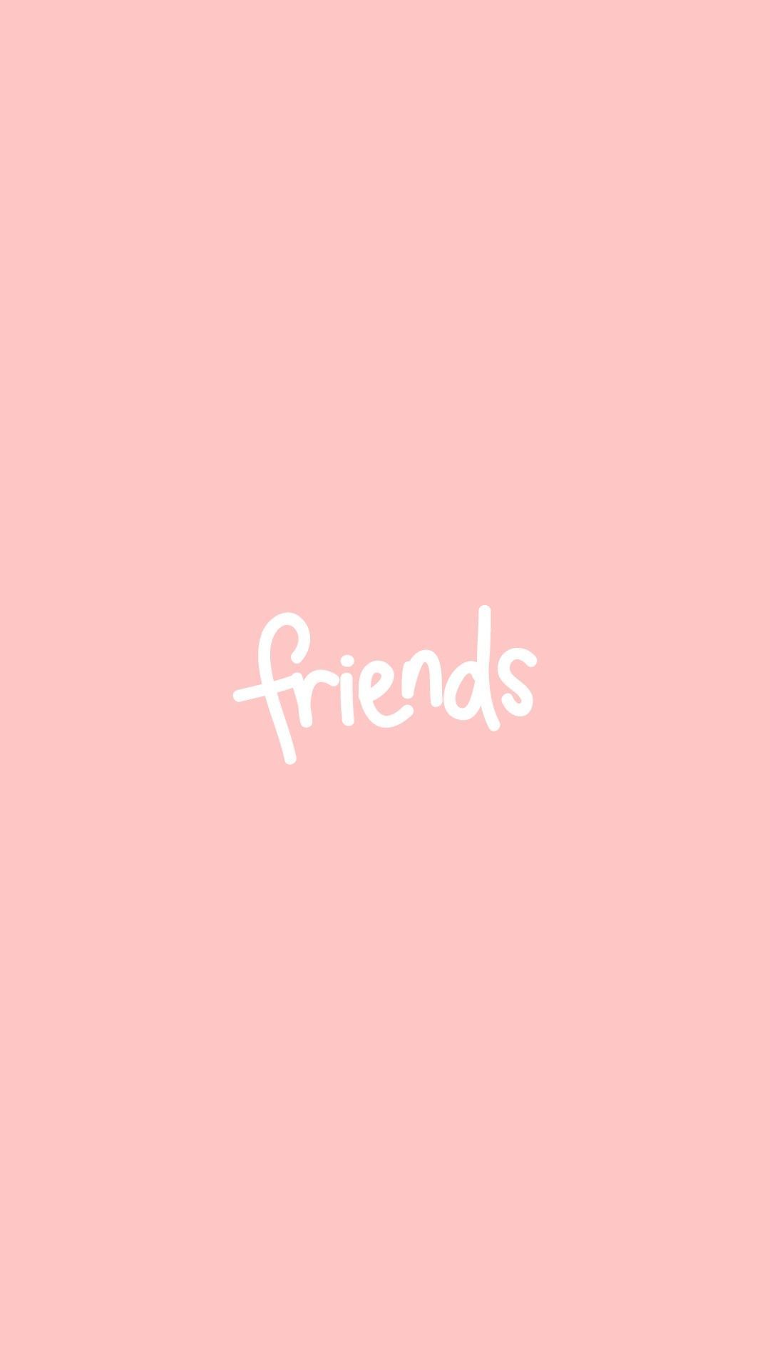 Friends, Schriftzug, Handschrift, Rosa Hintergrund, Full HD, Sperrbildschirm fürs iPhone