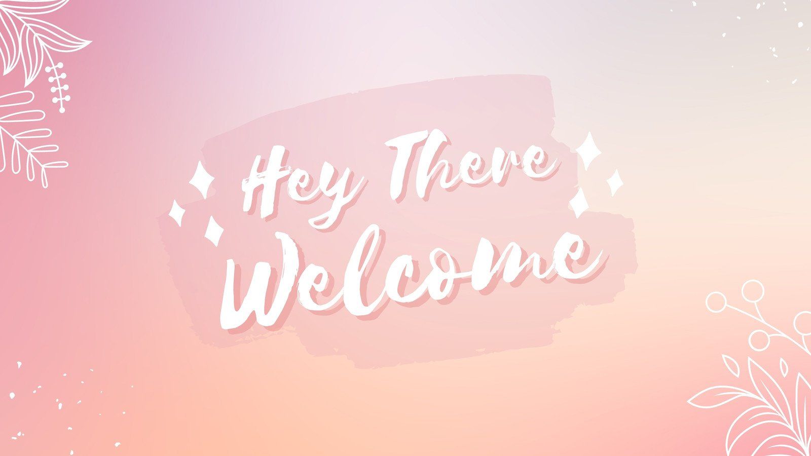 Hey There Welcome, Schriftzug, Rosa, Pinselstrich, Kanal-Banner, HD, Laptop-Hintergrundbild