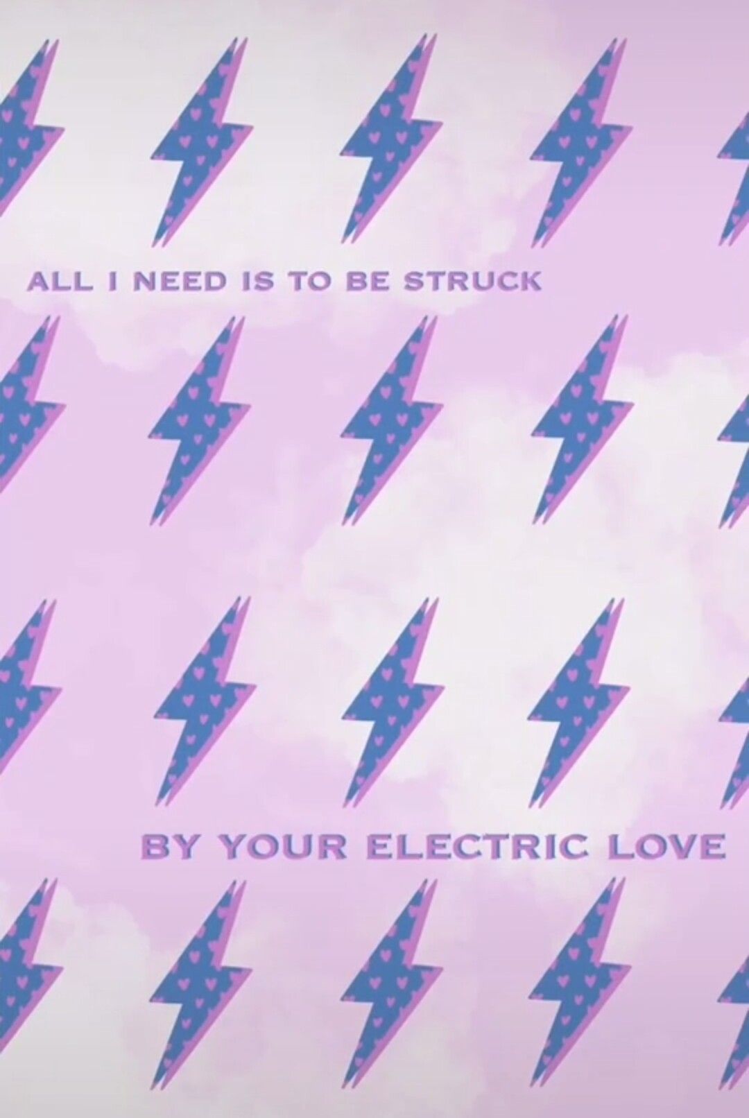 Electric Love, Blitze, Songtext, Lila, Muster, Hintergrundbild für iPad und Tablet