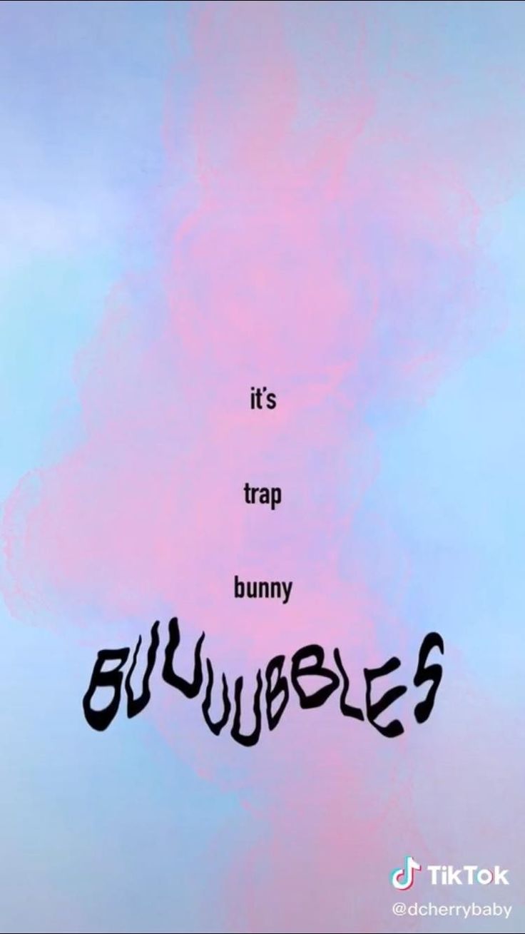 Trap Bunny Bubbles, Meme, Pastell, Blau, Rosa, Hintergrundbild für iPhone und Android