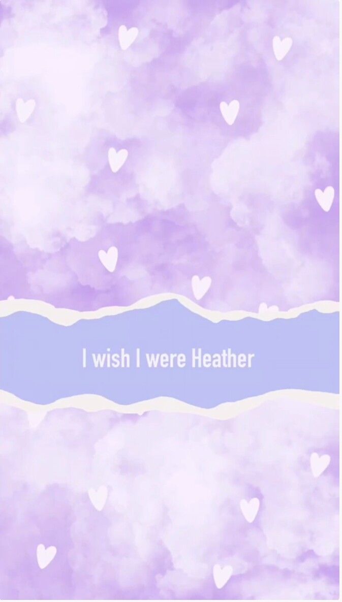 Heather, Wolken, Lila, Herzen, Songtext, Hintergrundbild für iPhone und Android