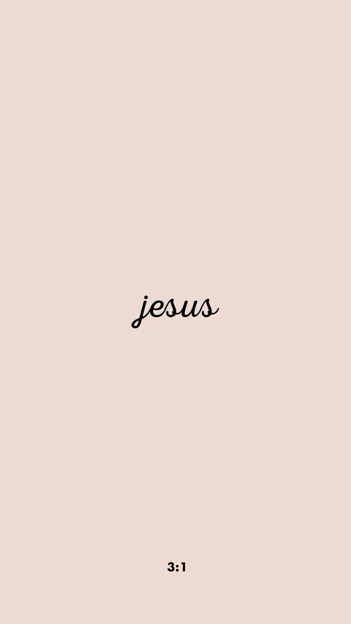 Jesus, Handschrift, Beige, Minimalistisch, Typografie, HD, Hintergrundbild fürs Handy
