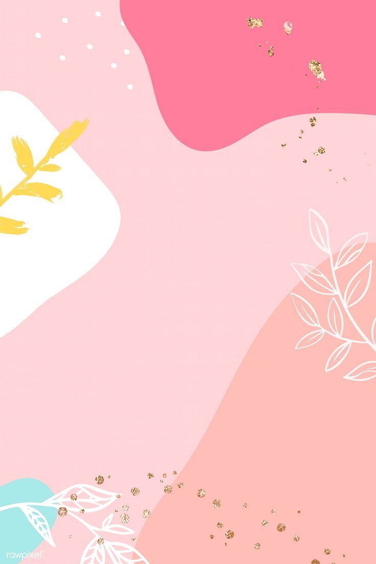 Abstrakte Formen, Rosa, Pink, Blätter, Gold, HD, Hintergrundbild fürs Handy