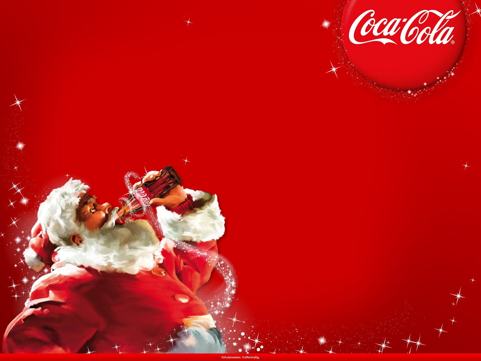 Coca-Cola, Weihnachtsmann, Roter Hintergrund, Werbung, Santa Claus, HD Wallpaper