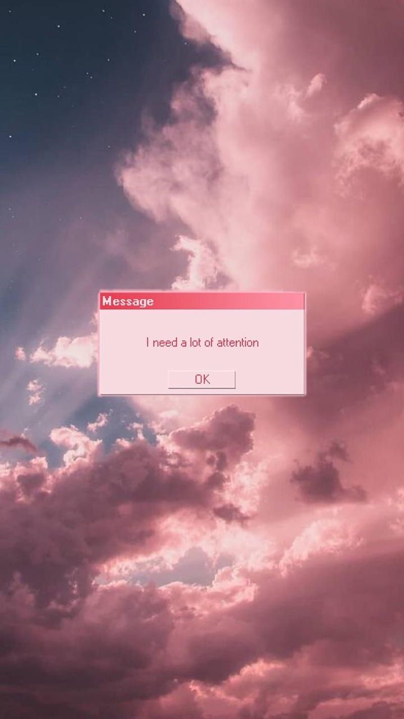 Wolken, Rosa Himmel, Pop-up-Fenster, Dramatisch, Ästhetik, Hintergrundbild fürs Handy