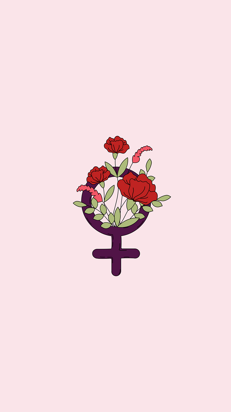 Venussymbol, Rosen, Rosa Hintergrund, Minimalismus, HD, Sperrbildschirm fürs iPhone