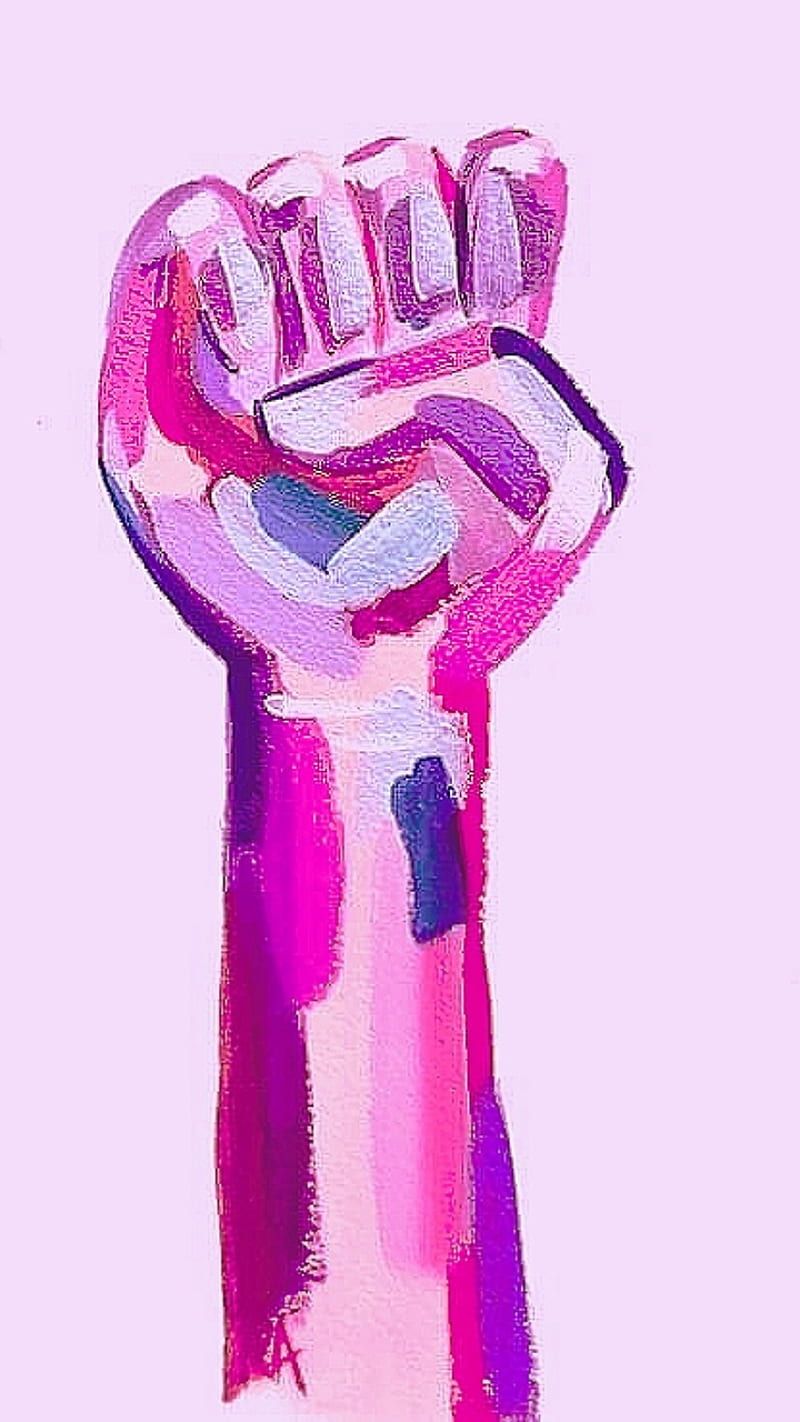 Faust, Aquarell, Pink, Lila, Widerstand, Hochformat, Hintergrundbild fürs Smartphone