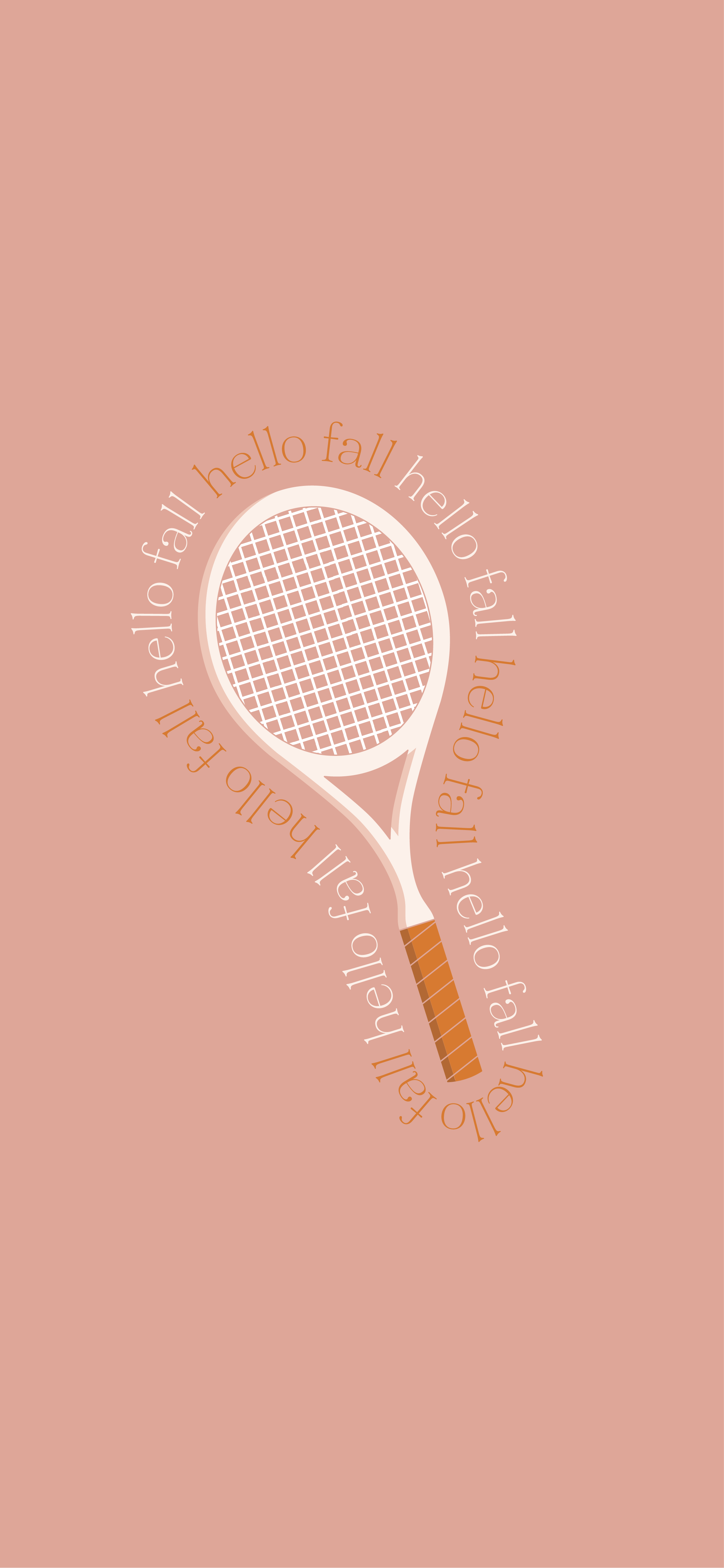 Tennisschläger, Illustration, Minimalismus, Pastellrosa, Schriftzug, Sperrbildschirm fürs iPhone