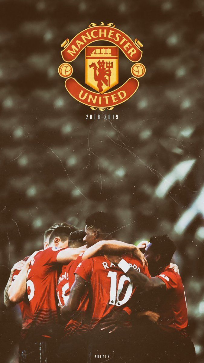 Manchester United, Vereinswappen, Mannschaft, Jubel, Rote Trikots, Sperrbildschirm fürs iPhone