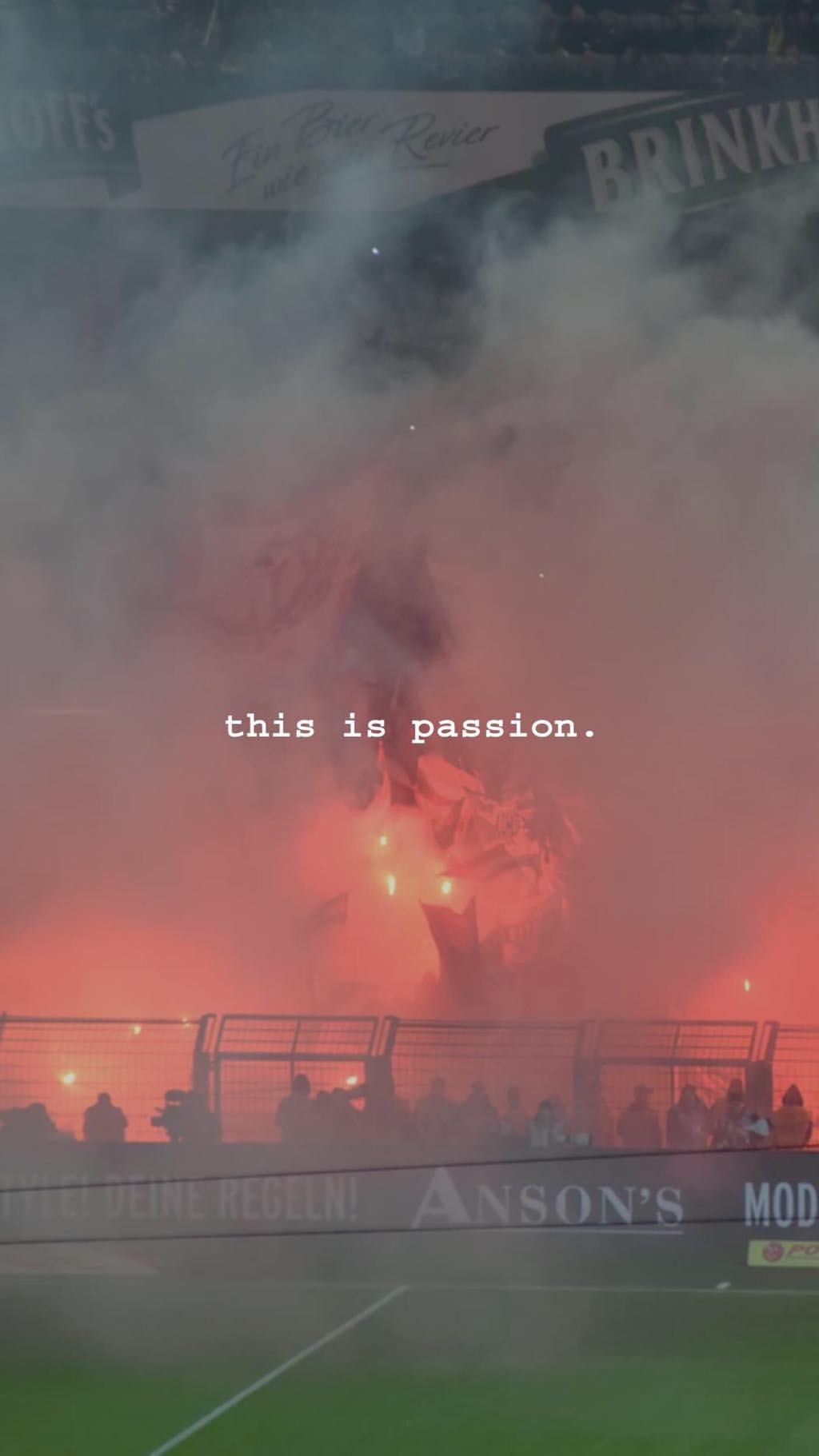 This Is Passion, Pyrotechnik, Ultras, Rauch, Stadion, Hochformat, Hintergrundbild fürs Smartphone